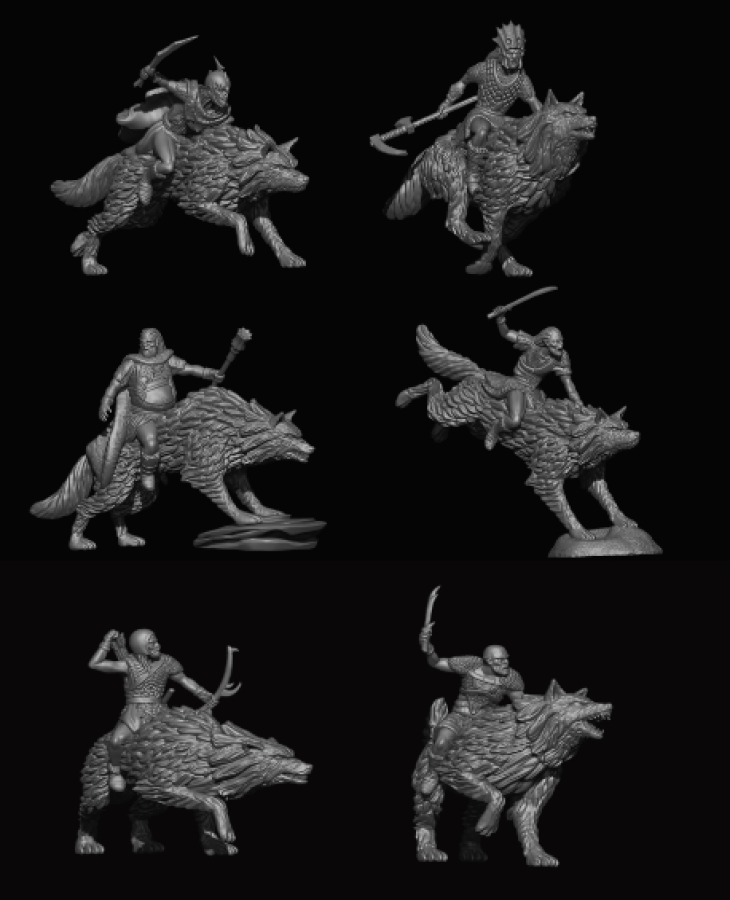 Mythlandsminiatures: Wolf-Riders